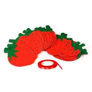 Strawberry Garland - Birthday Decorations.
