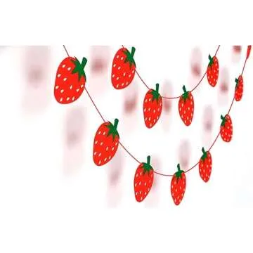 Strawberry Garland - Birthday Decorations.