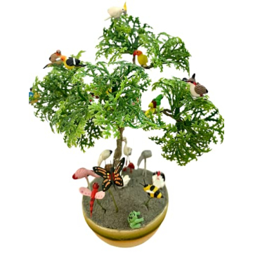 Handcrafted Miniature Robin & Blueprint Birds Perfect Decor