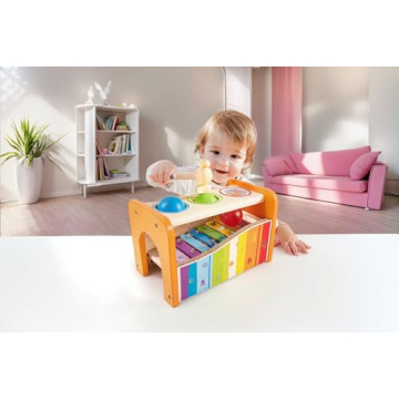 Hape Pound Tap Bench Wooden Musical Toy for Toddlers