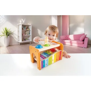 Hape Pound Tap Bench Wooden Musical Toy for Toddlers