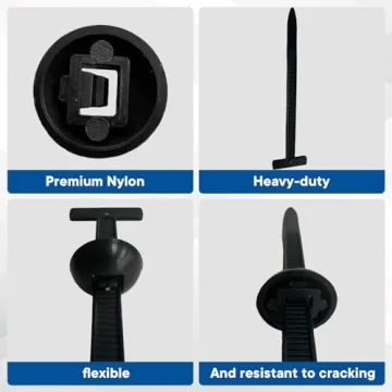 100Pcs Universal Automotive Nylon Cable Tie Fastener Kit