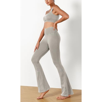 ODODOS Seamless Flare Leggings Comfortable Stylish Fit