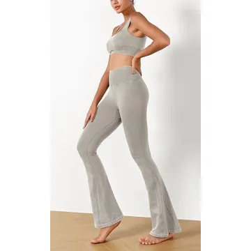 ODODOS Seamless Flare Leggings Comfortable Stylish Fit