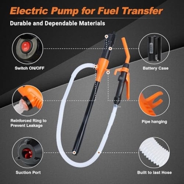 Portable Battery Operated Siphon Pump for Fuels