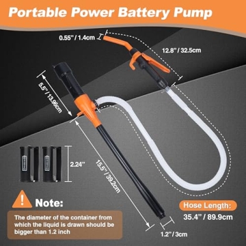 Portable Battery Operated Siphon Pump for Fuels