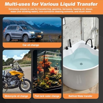 Portable Battery Operated Siphon Pump for Fuels