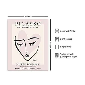 Pablo Picasso Poster Prints 8x10 - Unique Wall Art for Home Decor