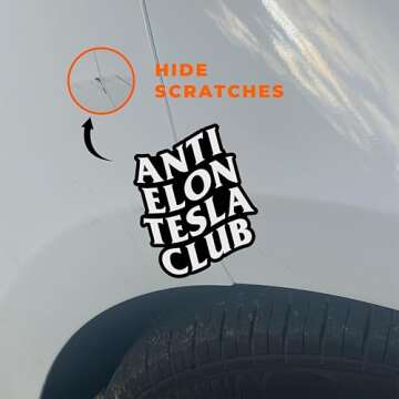 2pcs Waterproof Elon Tesla Club Bumper Stickers