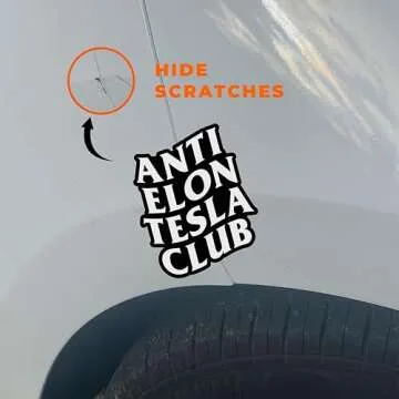 2pcs Waterproof Elon Tesla Club Bumper Stickers
