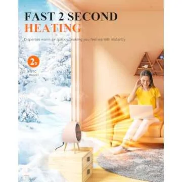 Gaiatop Space Heater, Cute and Powerful, 1000W Small Electric Heaters for Indoor Use, 3 Modes PTC Ce...