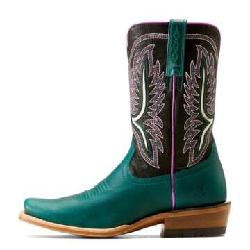 ARIAT Women's Futurity Colt Western Boot – Luxe Black/Ancient Turquoise