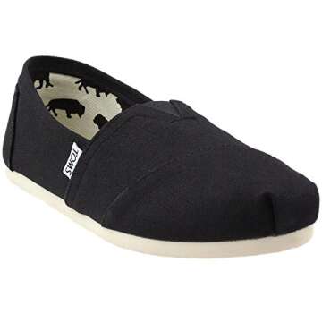 TOMS Women's Black Canvas Classic 001001B07-BLK (Size: 8.5)