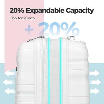 Melalenia Expandable Luggage Set with Spinner Wheels - Stylish Travel Gear