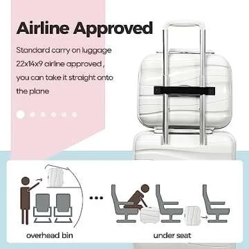 Melalenia Expandable Luggage Set with Spinner Wheels - Stylish Travel Gear