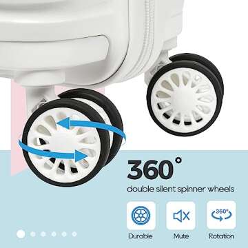 Melalenia Expandable Luggage Set with Spinner Wheels - Stylish Travel Gear