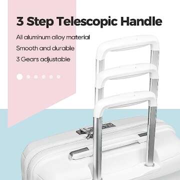 Melalenia Expandable Luggage Set with Spinner Wheels - Stylish Travel Gear