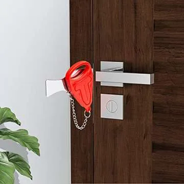 Portable Door Lock Great for Travel Bring Better Safety and Privacy Suitable for School, Dormitory, Rented Rooms, Airbnb, Hotel, Home, Motel