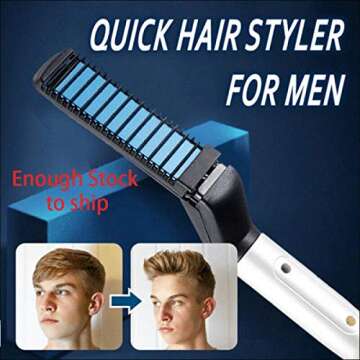 Quick Electric Hair Comb for Men: Beard and Hair Straightener