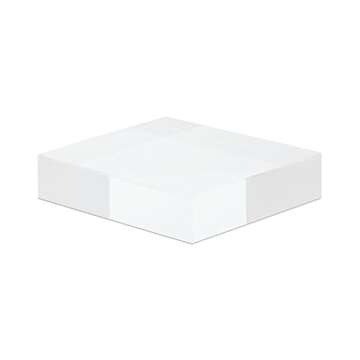 Juvale Clear Acrylic Blocks, Small Pedestal Riser for Display Stands (4x4x1 in, 2 Pack)