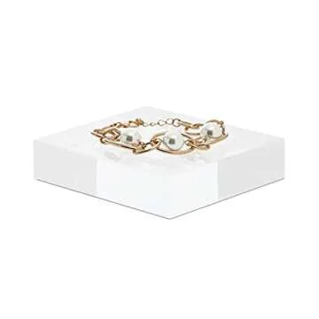 Juvale Clear Acrylic Blocks, Small Pedestal Riser for Display Stands (4x4x1 in, 2 Pack)