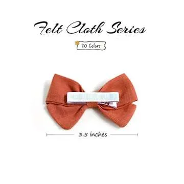 Prohouse 40 PCS Baby Girls Hair Clips Fully Lined Non Slip For Infant Fine Hair Bows Barrettes for T...