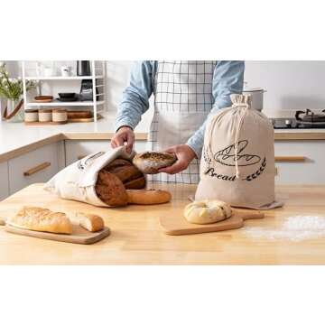 GobiSea 2 Pack Bread Bags - Eco-Friendly & Reusable