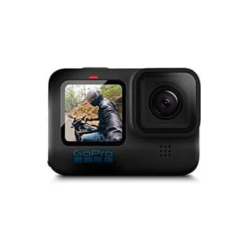 GoPro HERO10 Black (Hero 10) - Waterproof Action Camera with Front LCD and Touch Rear Screens, New GP2 Engine, 5K HD Video, 23MP Photos, Live Streaming, 64GB Extreme Pro Card and Extra Battery