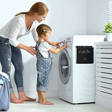 Magnetic Lint Bin For Laundry Room Decor and Accessories 3 PIECE SET Bundle - Laundry Room Organization And Storage For Washer Dryer Large Lint Bins, Dryer Vent Cleaner Kit Lint Brush, Wool Balls