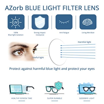 AZorb Kids Blue Light Blocking Glasses - Stylish & Durable