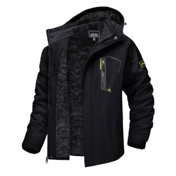 TACVASEN Winter Jacket for Men - Fleece Ski Coat, Water Resistant Tactical Parka