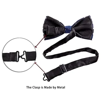 AUSKY Elegant Pre-tied Bow Ties Set for Men and Boys