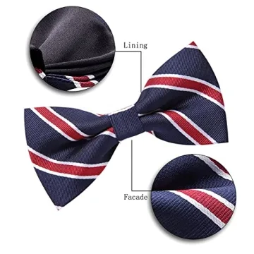 AUSKY Elegant Pre-tied Bow Ties Set for Men and Boys