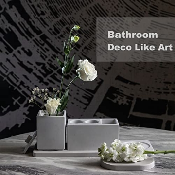 Stylish Grey Bathroom Accessory Set with Quick Drying Features