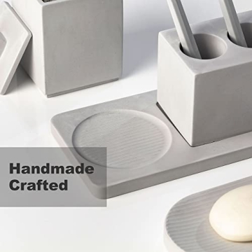 Stylish Grey Bathroom Accessory Set with Quick Drying Features