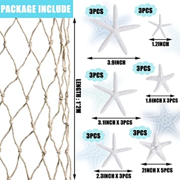 21-Piece Starfish Ornament Set for Coastal Decor & Crafts