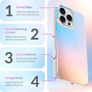 Iridescent iPhone 16 Pro Case with 360° Protection