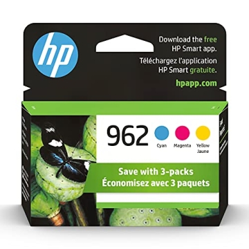 HP 962 Cyan, Magenta, Yellow Ink Cartridges (3-pack) | Premium Quality Printing