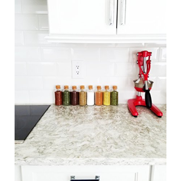 Nakpunar 8 Glass Spice Vials with Cork - Elegant Storage