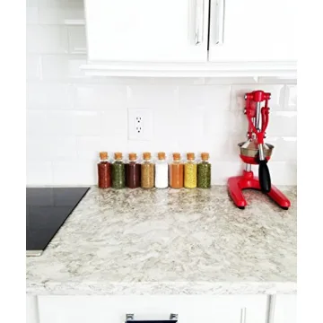 Nakpunar 8 Glass Spice Vials with Cork - Elegant Storage