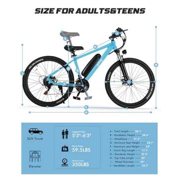 Qlife Racer Electric Bike with 21-Speed Gearset and 750W Motor