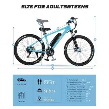 Qlife Racer Electric Bike with 21-Speed Gearset and 750W Motor