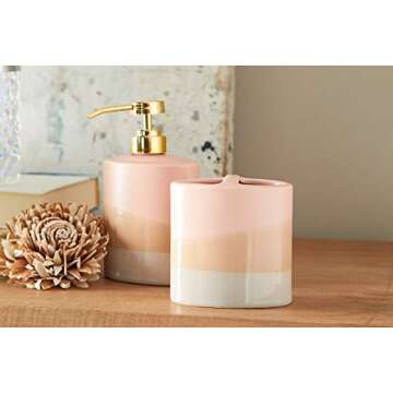 SKL Home Alanya Soap Dispenser, Blush