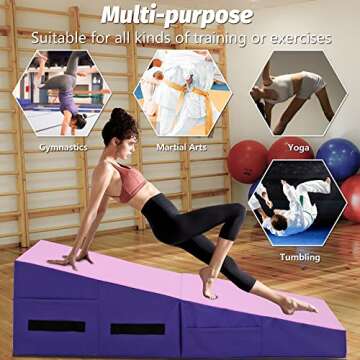 BestMassage Gymnastics Incline Mat for Indoor and Outdoor Fun