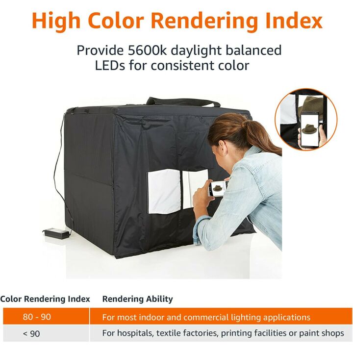 Amazon Basics Foldable Photo Studio Box with Light