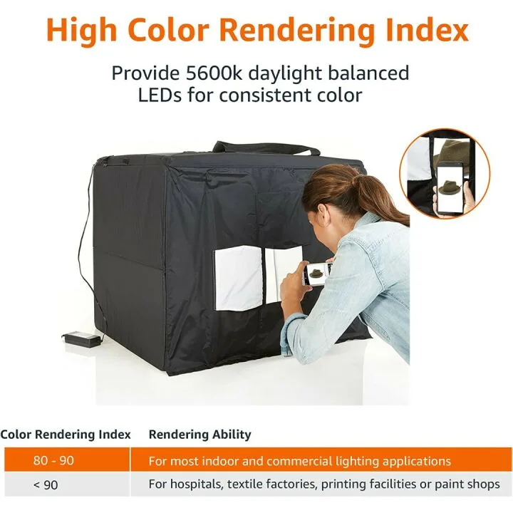 Amazon Basics Foldable Photo Studio Box with Light