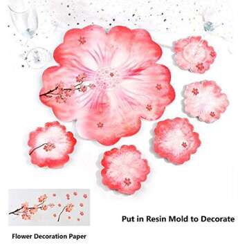 Resin Coaster Molds Kit - Large Silicone Flower Shape for DIY Resin Crafts