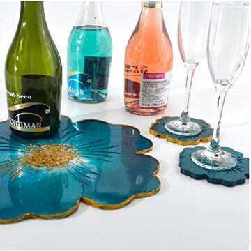 Resin Coaster Molds Kit for Creative DIY Projects