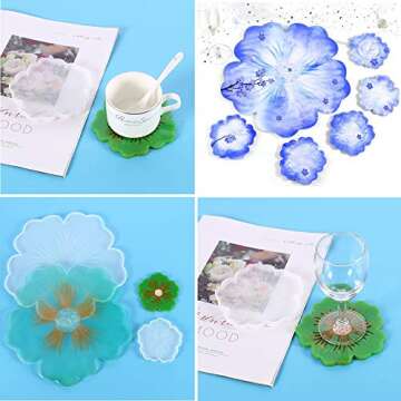 Resin Coaster Molds Kit for Creative DIY Projects