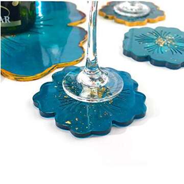Resin Coaster Molds Kit for Creative DIY Projects